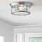 Jonathan Y Lauren 13.25" 2-Light Metal/Glass LED Flush Mount, Chrome JYL7446C - alternate 5