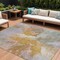 Homeroots 9' X 12' Rust And Lavender Abstract Washable Indoor Outdoor Area Rug 615624 - alternate 1