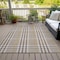 Homeroots 9' X 12' Brown And Beige Plaid Washable Indoor Outdoor Area Rug 601468 - alternate 5