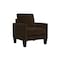 Homeroots 32" Dark Brown and Black Upholstered Arm Chair 526460 - alternate 3