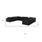 Homeroots Black Leather Power Reclining U Shaped Twelve Piece Corner Sectional With Console 643938 - alternate 2