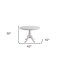 Homeroots 42" White Rounded Solid Manufactured Wood And Solid Wood Pedestal Base Dining Table 517756 - alternate 4