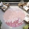Homeroots 8' Blush And Pink Round Abstract Washable Indoor Outdoor Area Rug 613622 - alternate 2