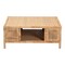 Bali & Pari Kalimantan Bohemian Light Honey Rattan and Mahogany Wood Square Coffee Table 248-13685-ZORO - alternate 5