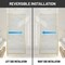 Anzzi Welle 74x34in Framed Fixed Shower Screen Door, Brushed Gold with 5/16in 8mm Tempered Clear Glass SD-AZ22-01BG - alternate 5