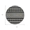Homeroots 8' Black Ivory And Blue Round Geometric Washable Indoor Outdoor Area Rug 612174 - alternate 4
