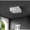 Jonathan Y Giulia 13" 2-Light Modern Contemporary Alabaster/Iron Square LED Flush Mount, White Marbling/Brass Go JYL1201A - alternate 4