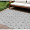 Homeroots 10' X 14' Silver And Gray Geometric Washable Indoor Outdoor Area Rug 595774 - alternate 1
