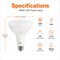 Euri Lighting BR40 LED Flood Bulb, 11W, 1000 lm, 75W Eq., 2700K, E26, Dimmable, CEC/JA8, UL EB40-11W5020cec - alternate 2