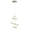 Jonathan Y Whirl 11" 1-Light Modern Minimalist Metal Helix Swirl Abstract Integrated LED Pendant, Silver JYL1704A - alternate 1