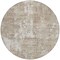 Homeroots 8' Taupe And Ivory Round Abstract Washable Indoor Outdoor Area Rug 598006 - alternate 4