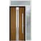 Vdomdoors Steel Door Deux 1744 Natural Oak Sidelight and Transom White Window Stainless Inserts Single Modern DEUX1744EXD-OAKW-W36+12xH80+16-LH-O - alternate 4