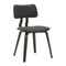 Leisuremod Modern Wooden Dining Chair, Dark Walnut Color Frame in Brown, Clivo Collection CDDW-18BR - alternate 1