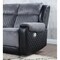 Homeroots 76" Gray and Black Faux Leather and Microfiber Manual Reclining Loveseat With Storage 561566 - alternate 4