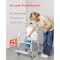 Vevor Bedside Commode Chair with 4 Wheels 4-in-1 Raised Toilet Seat 350 lbs FBL760637 - alternate 4