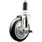 Service Caster 5 Inch 316SS Black Polyurethane Swivel 1-1/4 Inch Expanding Stem Caster Brake SCC-SS316EX20S514-PPUB-BLK-TLB-114 - alternate 1