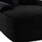 Homeroots 67" Black Corduroy Oversized Chaise Lounge Chair And Toss Pillows 634605 - alternate 3