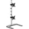 Atdec freestanding desk mount for dual vertical screens, Suits flat screen monitors to 26.5 lbs,  VFS-DV - alternate 2