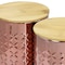 Megachef 3 Piece Golden Kitchen Canister Set with Bamboo Lids in Rose Gold MG-570 - alternate 2