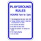 Sign Solutions Usa Playground Rules, 12 in W x Vertical Rectangle, Aluminum Sign DCS06DWT1218CUS00012 - alternate 1