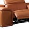 Homeroots Camel Italian Leather Power Reclining U Shaped Six Piece Corner Sectional With Console 366351 - alternate 2
