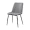 Homeroots Set of Two Gray and Black Upholstered Faux Leather Dining Side Chairs 535352 - alternate 4