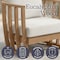 Alaterre Furniture Alaterre Orris Outdoor Patio Chair with Cushions and Accent Pillow Natural Wood Finish 80-OUTD-ORRIS-CH - alternate 3