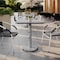 Flash Furniture 30" x 24" Outdoor Tabletop, Gray Faux Concrete, Seamless Surface Technology, 18" Round Silver Base ST-REC2430-CMGY-TR18S-GG - alternate 4