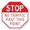 Signmission Stop No Traffic Past This Point, 6 Inch X 6 Inch, Plastic Sign OC-P-6-280 - alternate 1