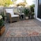 Homeroots 8' X 10' Gray Tan And Terra Cotta Floral Washable Indoor Outdoor Area Rug 606203 - alternate 4