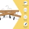Lifemaster Natural Wooden Pants Hangers 100 Pack, Lotus Wood, Adjustable Clips, 10lb Capacity, Swivel Hook LMWPH100NT - alternate 4