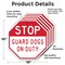 Signmission Stop Guard Dogs on Duty, 10 inch X 10 inch, Aluminum Metal Signs, 5PK OC-A-5Pack-10-257 - alternate 2