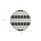 Homeroots 8' Black Ivory And Beige Round Geometric Washable Indoor Outdoor Area Rug 597874 - alternate 4