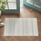 Homeroots 3' X 5' Cream and Beige Striped Distressed Indoor Outdoor Area Rug 558801 - alternate 3