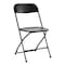 Homeroots Set of Six Black Metal Outdoor Folding Stacking Dining Chairs, 6PK 639953 - alternate 2