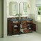 James Martin Vanities Lorelai 60in Double Vanity, Mid-Century Walnut w/ 3 CM Parisien Bleu Silestone Top 424-V60D-WLT-FPBL - alternate 2