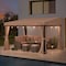 Sunjoy 10' x 12' Wall Mounted Gazebo with Weather Resistant Fabric Roof, Black Aluminum and Metal Frame A101001560 - alternate 3