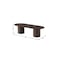 Homeroots 86" Walnut Solid Wood Double Pedestal Base Oval Dining Table 720697 - alternate 2