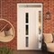 Vdomdoors Front Exterior Prehung Metal-Plastic Door, Manux 8112 White Silk, Side and Top Sidelite Transom, Of MANUX8112EXD-WS-W36+12xH80+14-RH - alternate 2