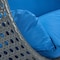 Leisuremod Charcoal Wicker Hanging 2 person Egg Swing Chair with Blue Cushions ESCCH-57BU - alternate 3