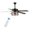 Jonathan Y Joanna 52" 2-Light Rustic Industrial Iron/Wood/Seeded Glass Mobile-App/Remote-Controlled LED Ceiling JYL9611A - alternate 5