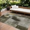 Homeroots 8' X 10' Taupe Gray And Charcoal Geometric Washable Indoor Outdoor Area Rug 604351 - alternate 1