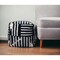 Homeroots 18" Blue Cotton Cube Striped Pouf Ottoman 534102 - alternate 1