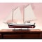 Homeroots 31" Black and White Solid Wood Hand Painted Model Boat Tabletop Sculpture 376348 - alternate 3