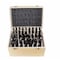 Drill America 33 Piece HSS Black & Gold Drill Bit Set with Reduced 1/2" 3-Flat Shank, 1/2" - 1", Wood Case KFD833SD-WOOD - alternate 1