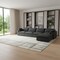 Homeroots Black Linen Blend Modular L Shaped Five Piece Corner Sectional 714579 - alternate 3