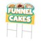 Signmission Funnel Cakes Die Cut Yard Sign & Stake outdoor plastic coroplast window, C-DC-2436-Funnel Cakes19 C-DC-2436-Funnel Cakes19 - alternate 1