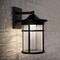Jonathan Y Campo 10.25" Outdoor Wall Lantern Crackled Glass/Metal Integrated LED Wall Sconce, Black JYL7450A - alternate 3