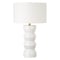 Homeroots 28" White Ceramic Table Lamp With White Drum Shade 524416 - alternate 1