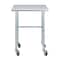 Amgood 18in D x 30in L Stainless Steel Open Base Table, 3in Casters AMG WT-1830-RCB-WHEELS-Z - alternate 2